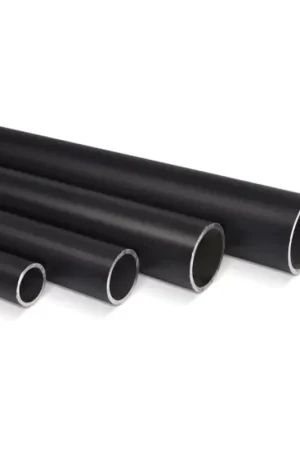 Bon Marché Tube alu anodisé 25x2mm Noir Taille 2m