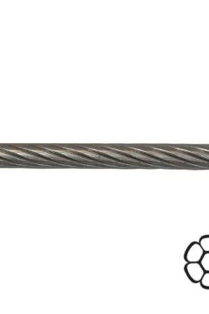 Haute Qualité Câble inox Dyform 1x7 2,5mm