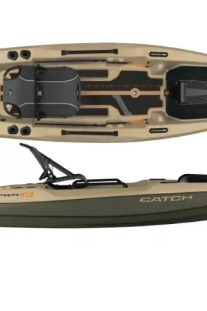 Prix Promo Kayak de pêche Pelican Catch PWR 100 Khaki OCCASION GRADE B