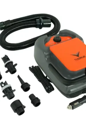 Gonfleur électrique Thorus Booster 9 batterie intégrée et Prise allume cigare réglage molette 12V 16PSI/1.1 Bar Prix Promo