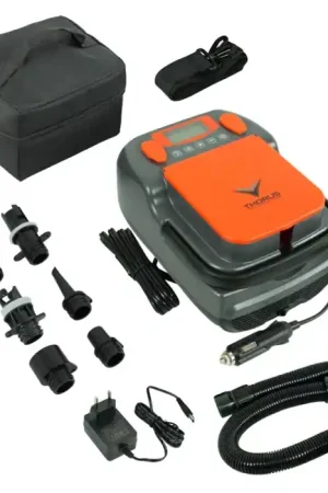 Gonfleur électrique Thorus Booster 9 PLUS batterie intégrée et Prise allume cigare réglage écran digital 12V 16PSI/1.1 Bar Vente Directe