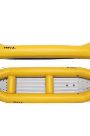 Nouvel Arrivage Canoe Kayak gonflable PVC 2 places Aqua Design Vista Jaune Hotdog eau vive