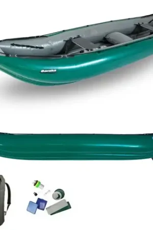 Canoé Kayak Gonflable 2 places Gumotex Baraka Vert Commander Vite