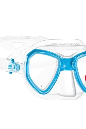 Masque de plongée Salvimar Morpheus Anti-buée Clear-Bleu ciel Super Prix