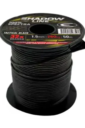 Shadow line 100% Spectra Epsealon 50 M 1.5 mm - Tactical Black Marque