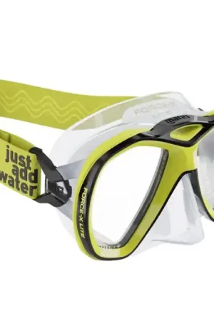 Quantité Limitée Masque de plongée Mares Force-X Lite - Transparent/Lime