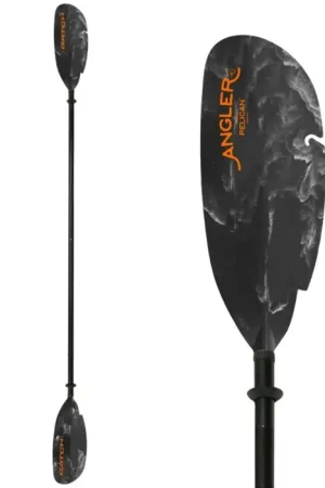 Pagaie kayak Pelican Poseidon Angler alu 2 parties 240 cm Black Marble Expédition Rapide