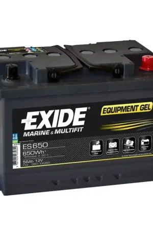 Batterie Exide equipment Gel 56AH - ES650 Vente Directe