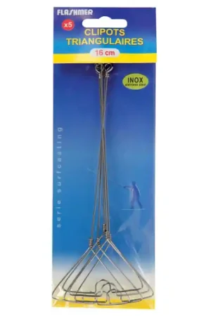 5 Clipots Triangulaires Inox 14 cm Remise