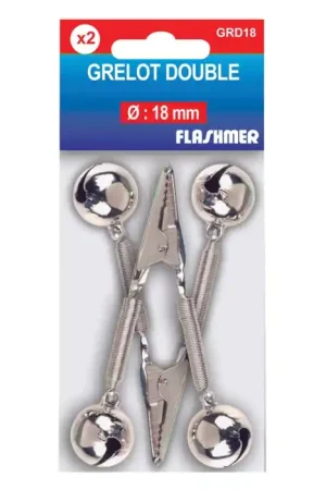 2 Grelots Flashmer à pince crocodile 18 mm Offre Spéciale
