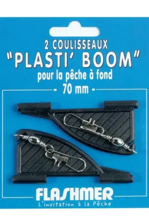 2 coulisseaux Plasti Boom noir 70 mm Offre Spéciale