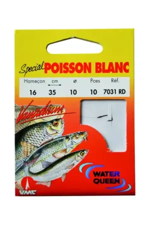 Prix Choc Spécial Poisson Blanc 7031 RD 50 cm Hameçons N°16 sur Nylon 10/100