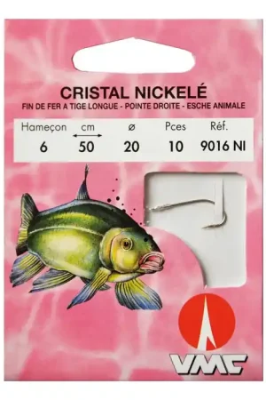 cristal nickelé 9016 NI 50 cm Hameçons N°18 sur Nylon 10/100 Top Vente