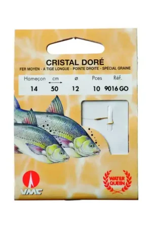 Cristal Doré 9061 GO 50 cm Hameçons N°16 sur Nylon 10/100 Soldes