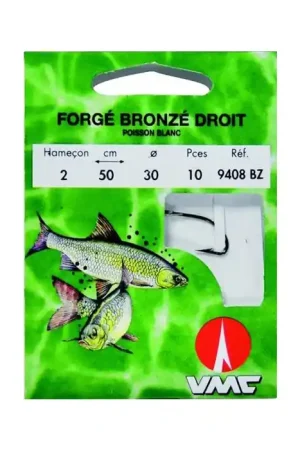 Forgé bronzé droit 9408 BZ 50 cm Hameçons N°6 sur Nylon 18/100 Nouvel Arrivage