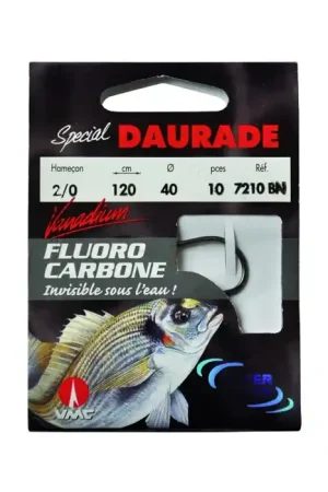 Fluorocarbone spécial daurade 7210 BN 150 cm Hameçons N°2 sur Nylon fluorocarbone 35/100 Acheter Direct