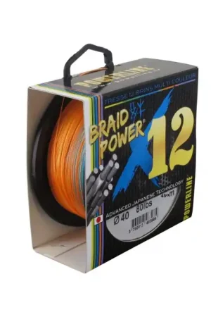 Bon Marché Tresse Powerline Braid Power X12 Multicolore 450 m 35/100 - 63 lbs