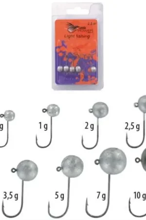 Tête Plombée Powerline Light Fishing - 1 gr H8 x5têtes Réduction