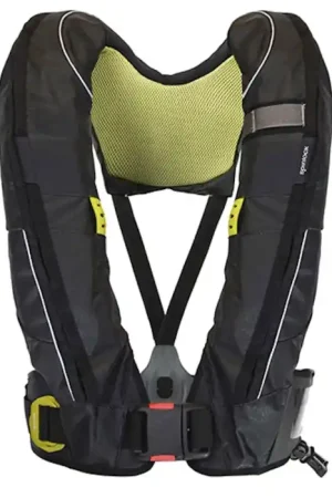 Nouvel Arrivage Gilet gonflable Spinlock Deckvest Duro SOLAS 275 N Automatique Noir