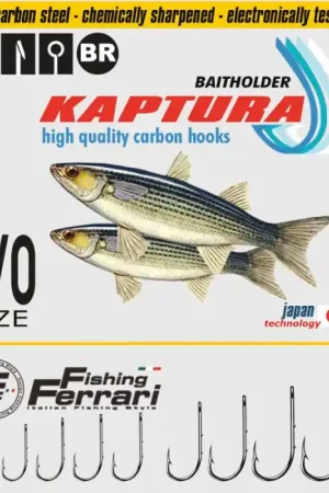 Pas Cher Hamecon simple oeuillet Fishing Ferrari Kaptura Baitholder Ringed BRONZ N°4