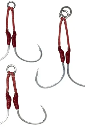 Assit hook Savage Gear Bloody Double assist hook - taille #1 2pcs Offre Limitée