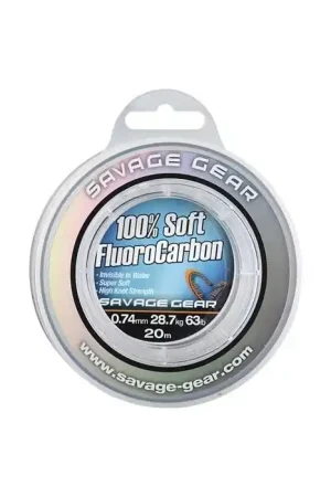 Nylon Savage Gear Soft Fluoro carbon - 0.46mm 35m 12.3kg 27lb Top Vente