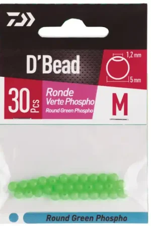 Retour Gratuit Perles RONDE VERT PHOSPHO L
