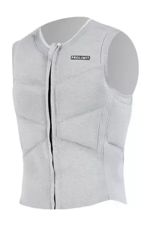 Gilet impact kitesurf/windsurf PROLIMIT Mercury Stretch Vest Half Padded Frontzip Misty Grey Bon Marché