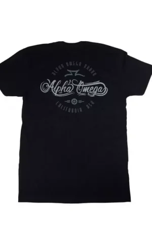 Promotion Saisonnière Tee shirt AO SCOOTERS Calligraphy Noir