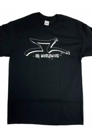 Tee shirt AO SCOOTERS Worldwide Noir Seulement Aujourd'hui