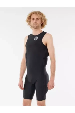 Pas Cher Combinaison shorty impact RIPCURL Big Wave Short John Black