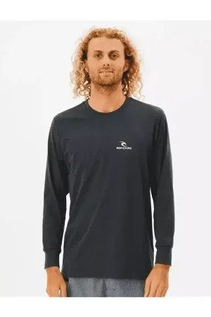 Nouvelle Collection Lycra RIPCURL Search Series L/S Tee Black Marled