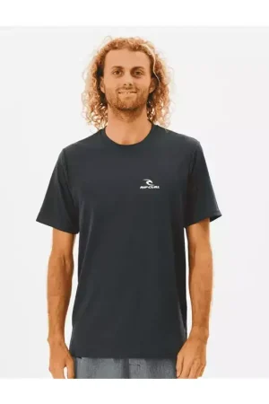 Lycra RIPCURL Search Series S/S Tee Black Marled Remise
