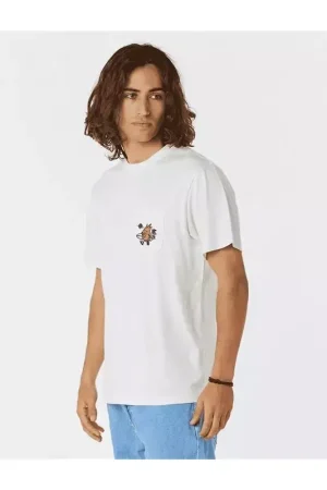 Teeshirt RIPCURL Shaper Embroidery Ss Tee Bone M Réduction