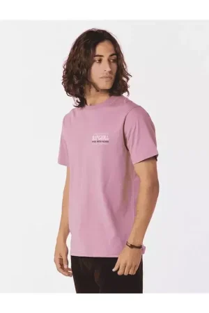 Teeshirt RIPCURL Down The Line Sstee Mauve M Petit Prix
