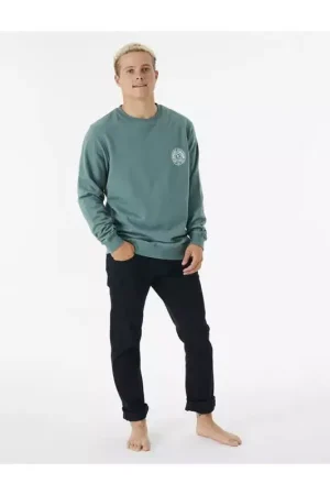Satisfait Ou Remboursé Sweat RIPCURL Stapler Crew Blue Green