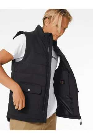 Veste RIPCURL Anti Series Ridge Vest Black M Satisfait Ou Remboursé