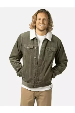 Meilleur Prix Veste RIPCURL State Cord Jacket Dusty Olive
