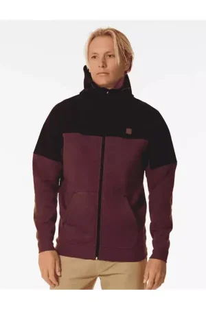 Prix Promo Sweat RIPCURL Anti Series Viral Zip Thru Maroon