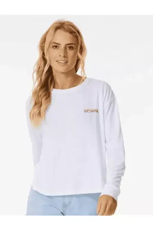 Promotion Saisonnière Teeshirt femme RIPCURL Sunrise Session Longsleeve White