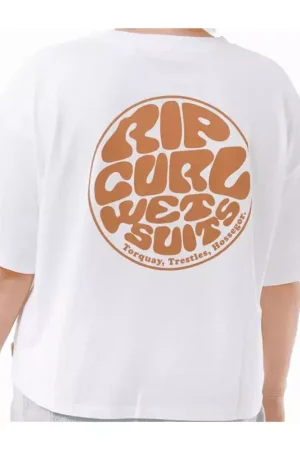 Satisfait Ou Remboursé Teeshirt femme RIPCURL Icons Of Surf Heritage Tee 2 White