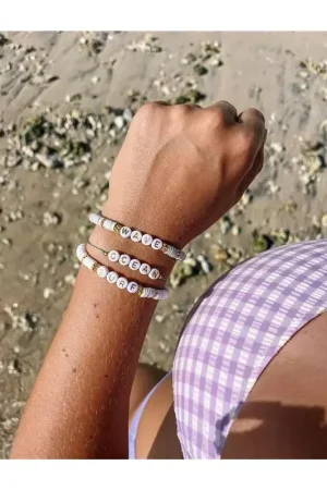 Must-Have Bracelet Perles de Frangines - WAVE - Dorée Gris