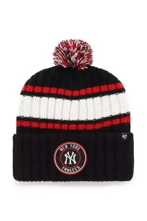 47 BEANIE MLB NEW YORK YANKEES PLATEAU BLACK Prix Réduit
