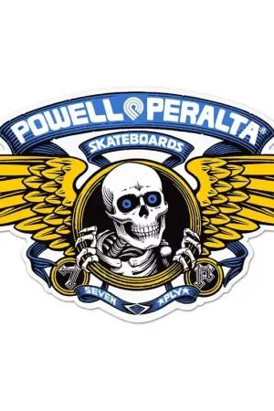 Certifié POWELL STICKER WINGED RIPPER BLUE (30CM)