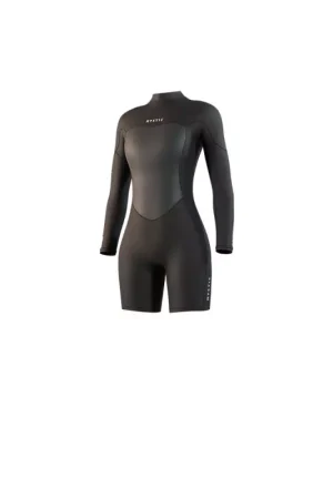 Dernier Modèle Mystic Brand Longarm Shorty 3/2mm Bzip Flatlock Women - Black
