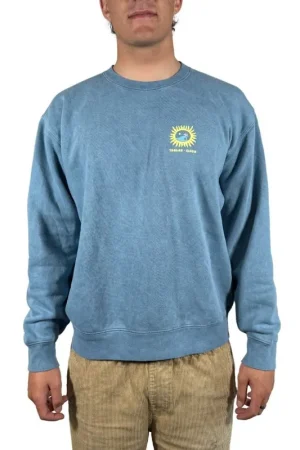 PULL TABLAS SUN - AZUL LAVADO/LOGO COLORES Vente Flash