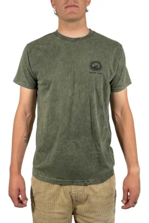 T-SHIRT TABLAS SUN - VERDE ARMY LAVADO/LOGO NEGRO Prix Promo