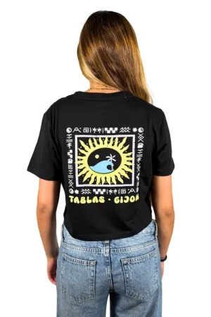 Seulement Aujourd'hui T-SHIRT TABLAS SUN - NEGRO LAV/LOGO COLORES