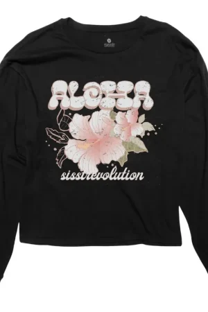 Offre Exclusive T-SHIRT SISSTREVOLUTION ALOHA FLOWER L/S KNIT TEE-CHR
