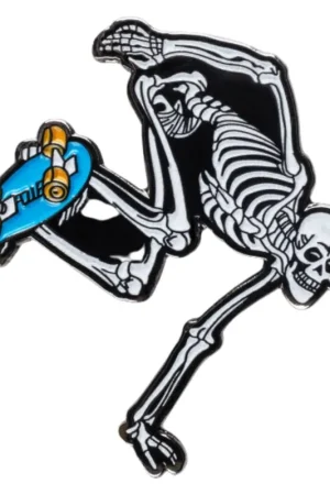 PIN POWELL PERALTA LAPEL SKATEBOARD SKELETON Vente Flash